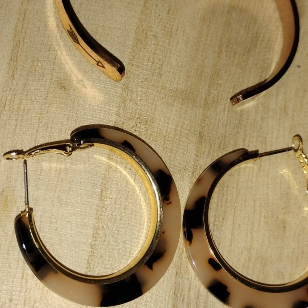Hoop Earrings and Bracelet Combo